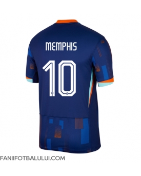 Țările de Jos Memphis Depay #10 Tricou Fotbal Replică European 2024 Barbati Deplasare
